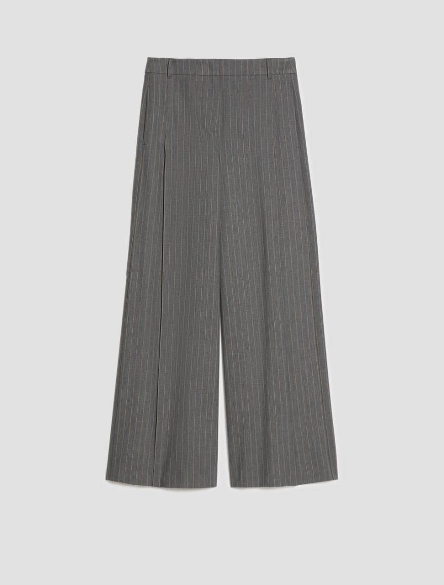 Pantaloni ampi a disegno gessato - PENNYBLACK