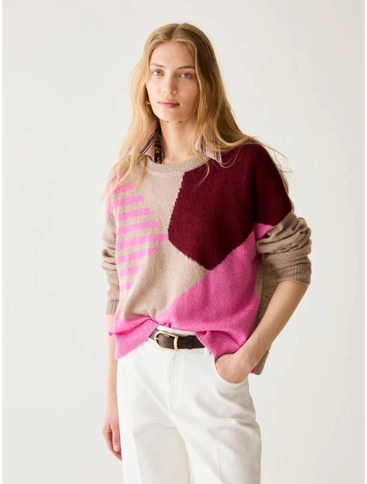 Maglia a intarsio in mohair blend - art PBBTALPA - PENNYBLACK