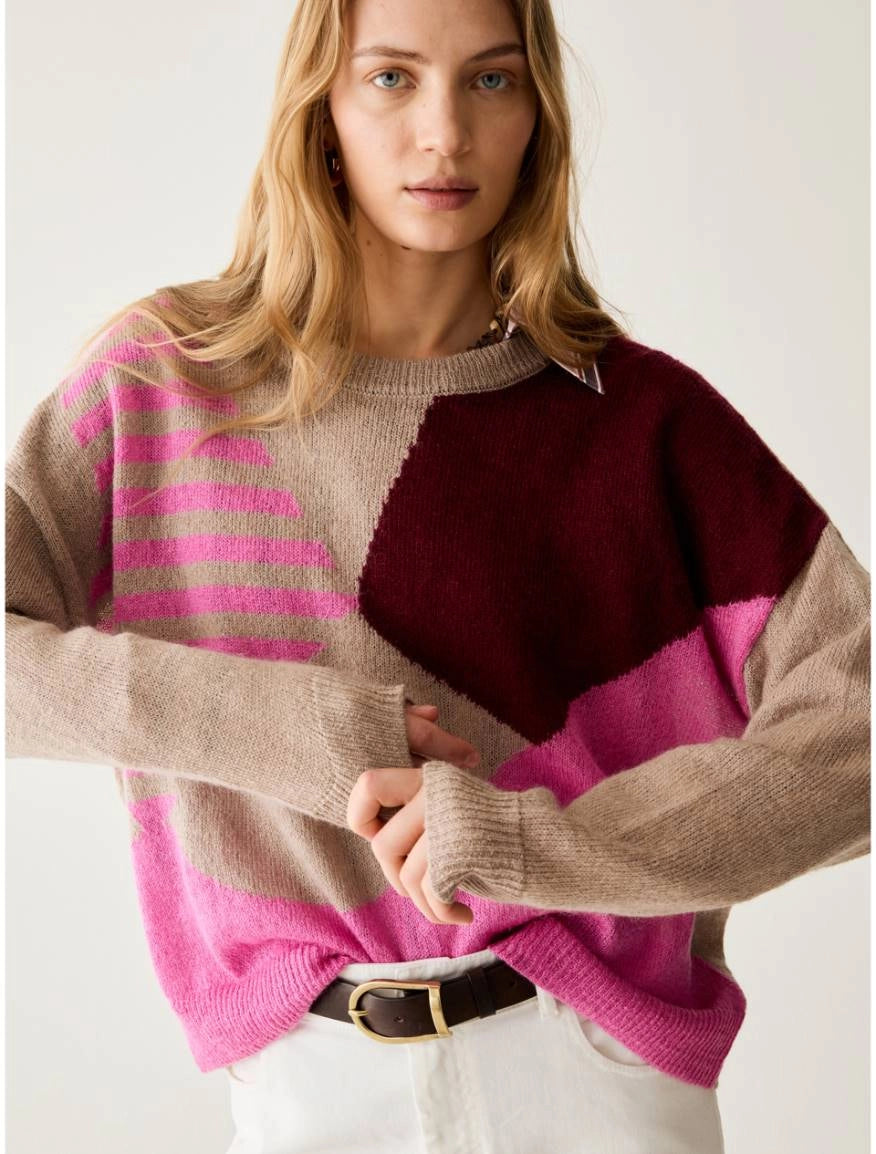 Maglia a intarsio in mohair blend - art PBBTALPA - PENNYBLACK