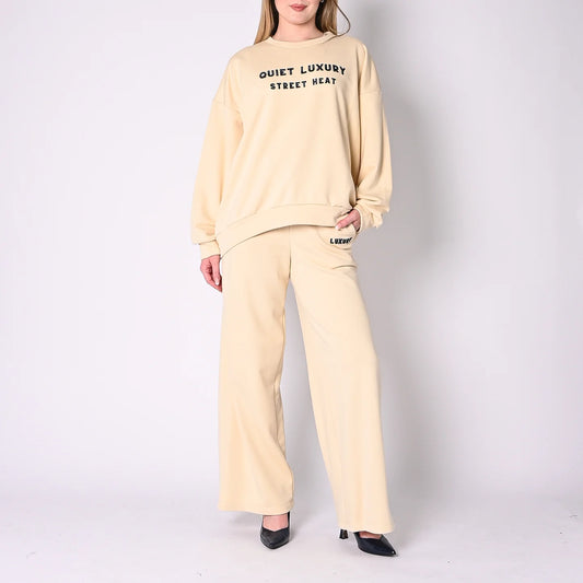 Pantalone palazzo in felpa garzata - l40y0556 - SOUVENIR