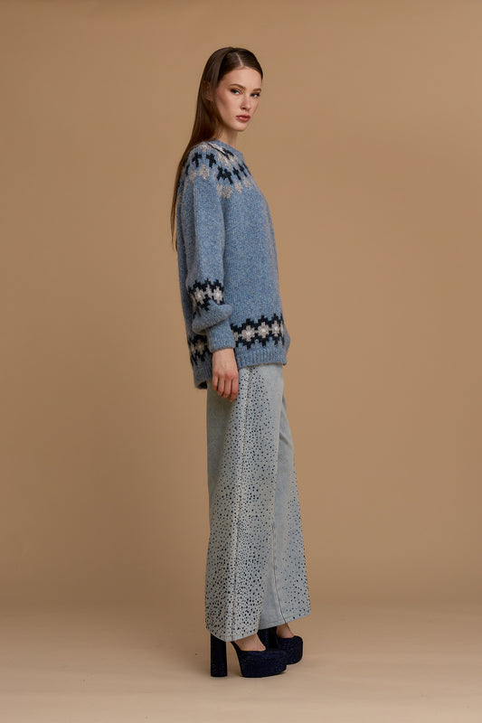 Jeans cascata diamanti - 263ns220 - NOSECRETS