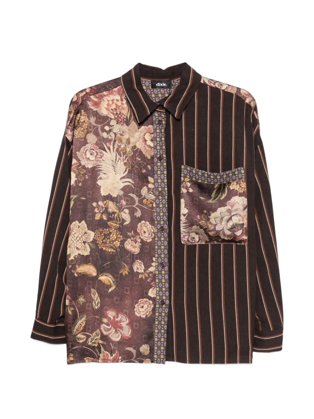 Camicia a righe con stampa floreale - CFLL2EBA - DIXIE