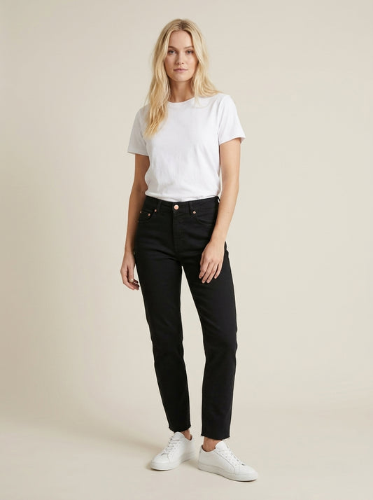 Pantaloni Jeans a vita media dalla vestibilità regolare - cj12753ai26camp - TENSIONE IN