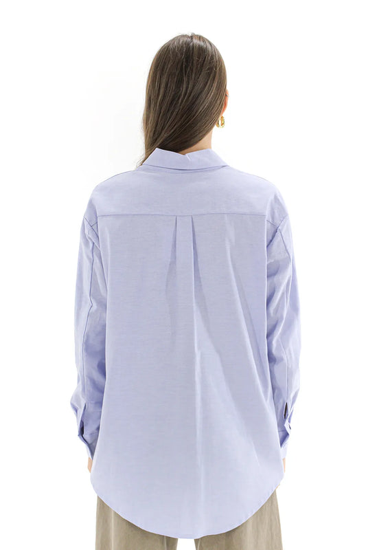 OVERSIZED OXFORD PATCH SHIRT - 0b440 - TENSIONE IN