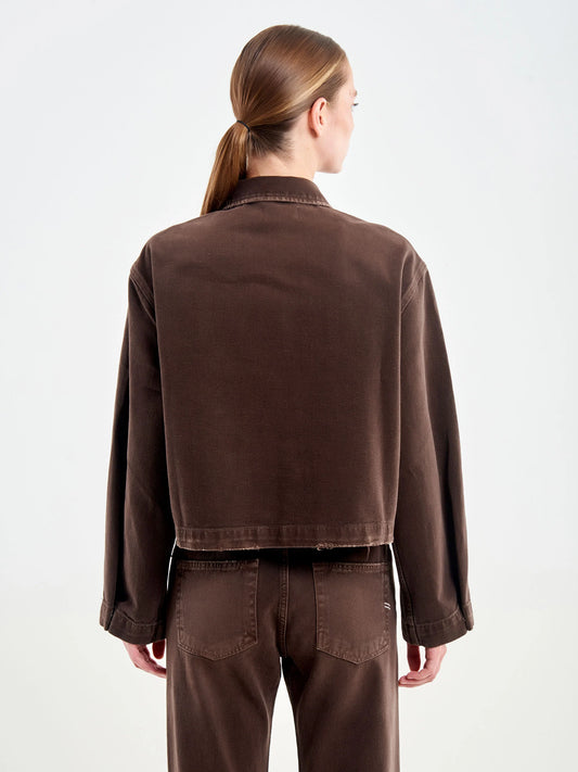 Overshirt in Denim con Bottoni Gioiello - DAC5107 - ViCOLO