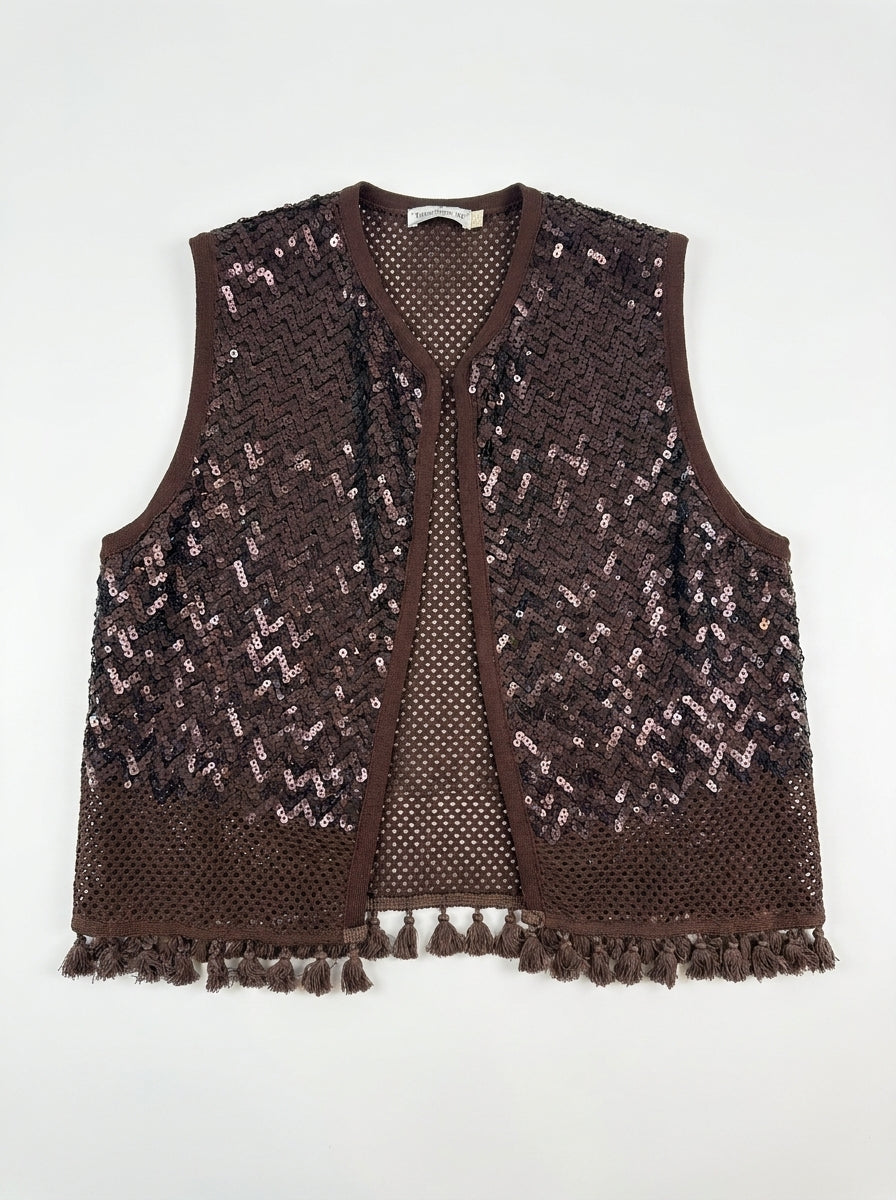 Gilet in paillettes - s26j123camp - TENSIONE IN