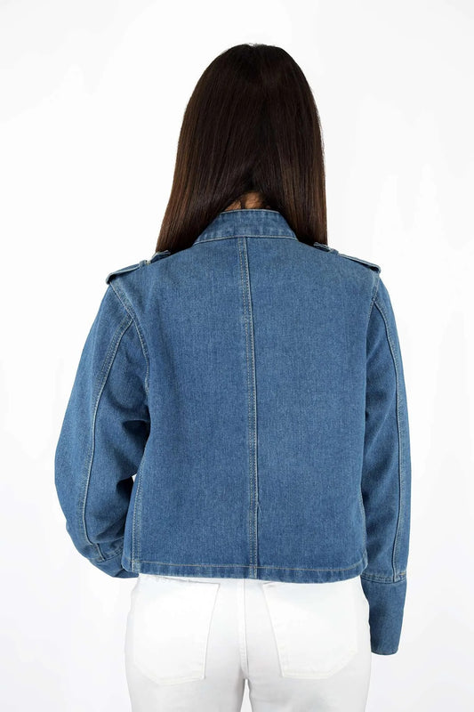 Giacca jeans napoleon denim – TENSIONE IN