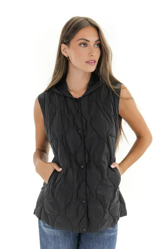 Gilet trapuntato con cappuccio 100 grammi - tac0043 - ViCOLO