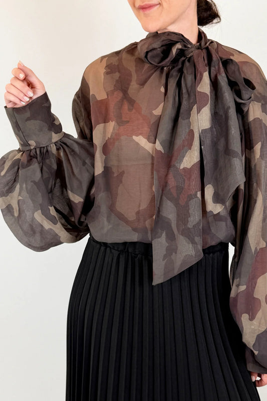 Camicia fiocco camouflage - FW260078 - TENSIONE IN