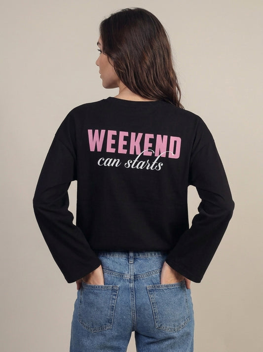 Camiseta Manga Ancha Estampado Weekend - rac0310 - ViCOLO