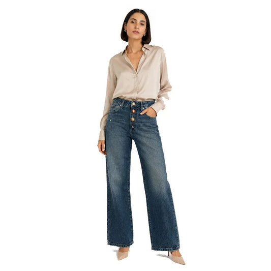 Straight Jeans with Jewel Details - DAC5099 - ViCOLO
