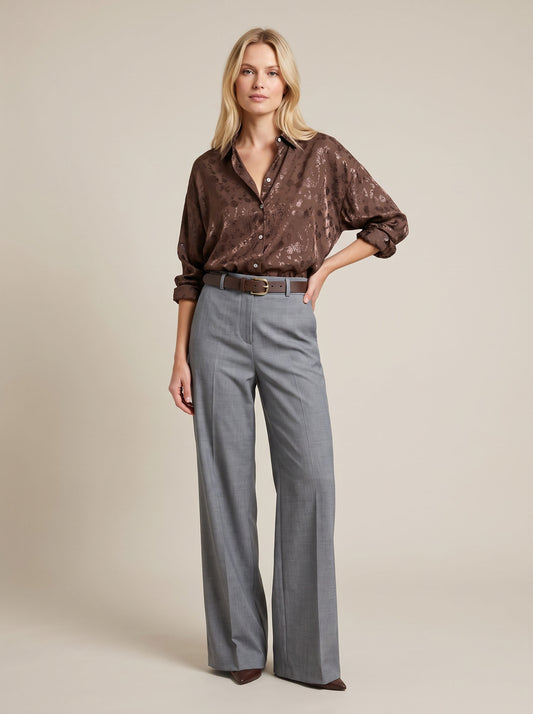 Pantalone palazzo in misto lana - 27P5538 - MOTEL