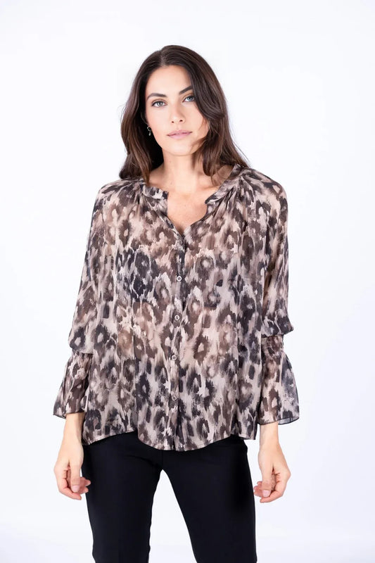 Camicia morbida con fantasia astratta - 03l0680 - PHILIA LOFT