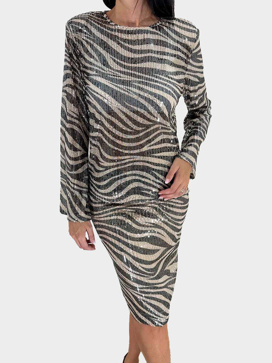 LONGUETTE PAILLETTES ZEBRATO ART. FW260040 - TENSIONE IN