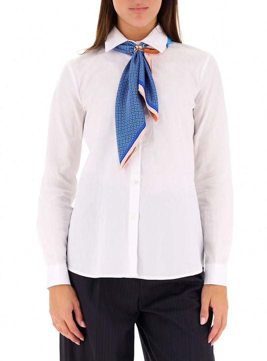 Cotton shirt with scarf - rac0014 - ViCOLO