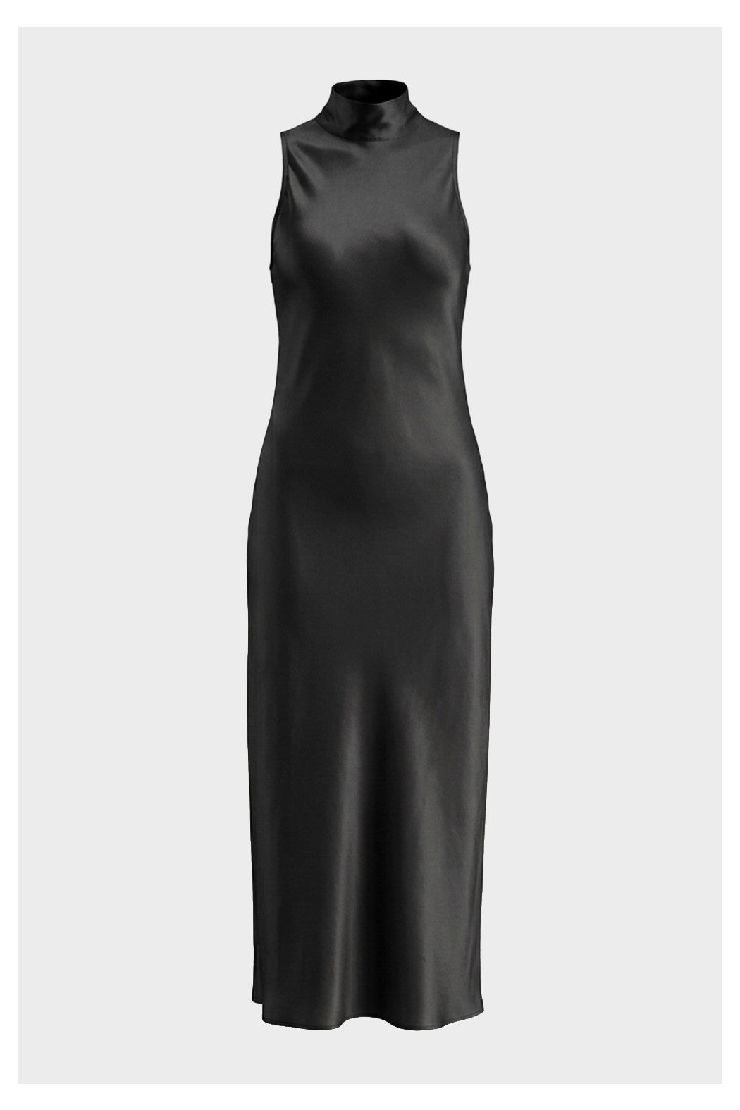 Abito Midi in Satin Nero con Fiocco - FB806A22R-I26 - MOTEL