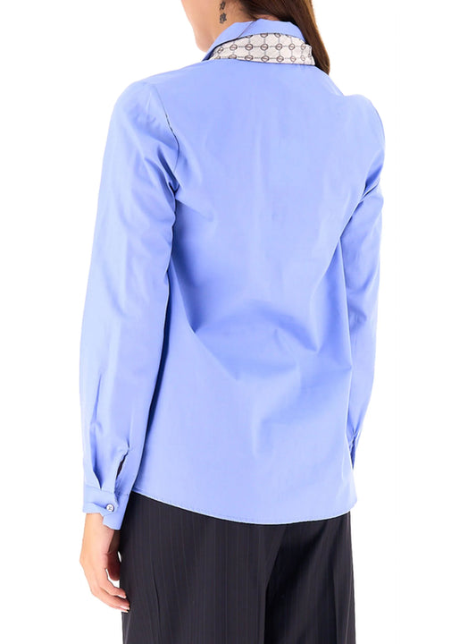 Camicia in cotone con foulard - rac0014 - ViCOLO