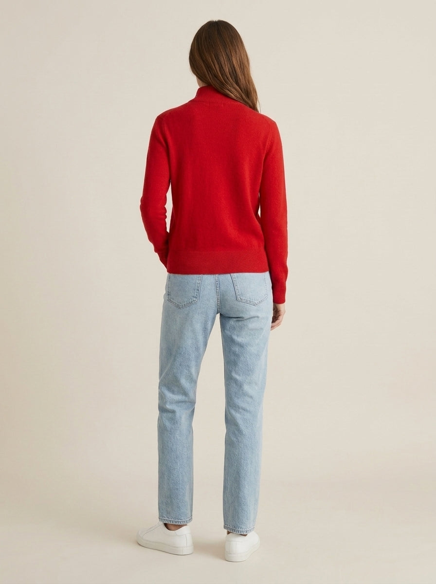 Pure wool turtleneck sweater with zip - i26/wl12280 - MOTEL