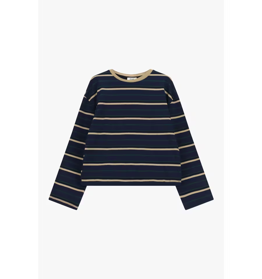 Maglia a righe girocollo manica lunga - t262b082 - DIXIE