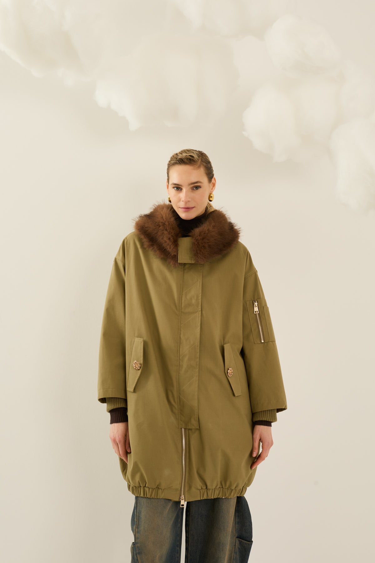 Parka con pelo interno - p40k009- SOUVENIR