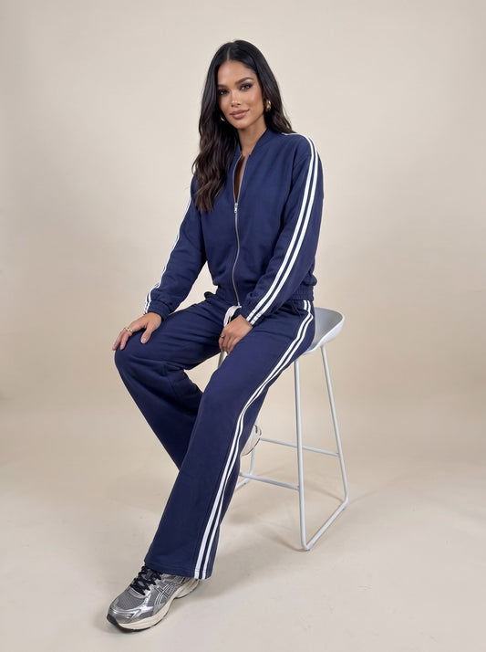 Pantalone tuta con bande - a26dd203 - LE STREGHE