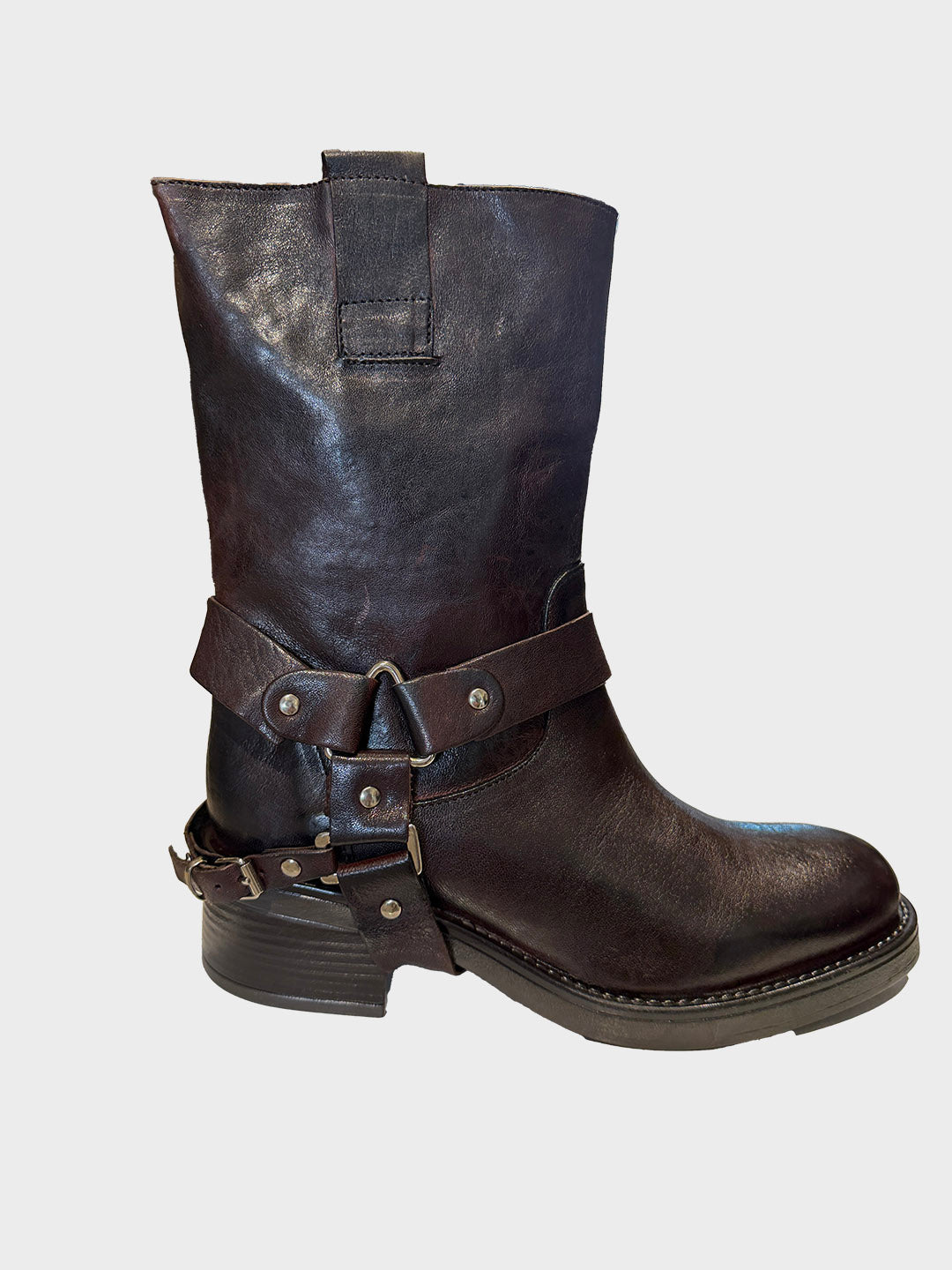 Lederstiefeletten im Biker-Stil - icmia142 - OVYE'