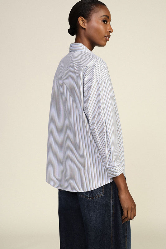 Dixie striped shirt with classic collar - Dixie - C067B057