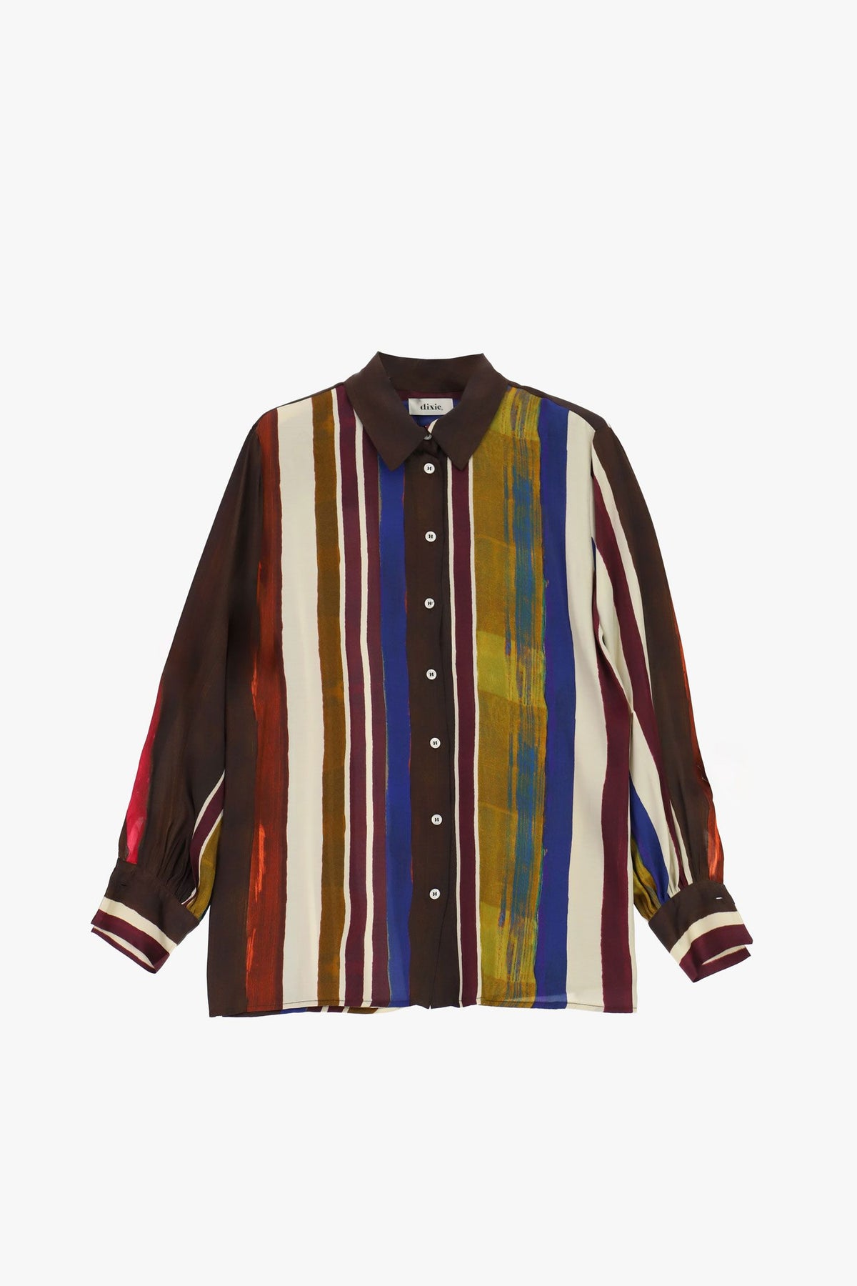 Camicia a righe con colletto classico e maniche lunghe - cdqc2ho - DIXIE