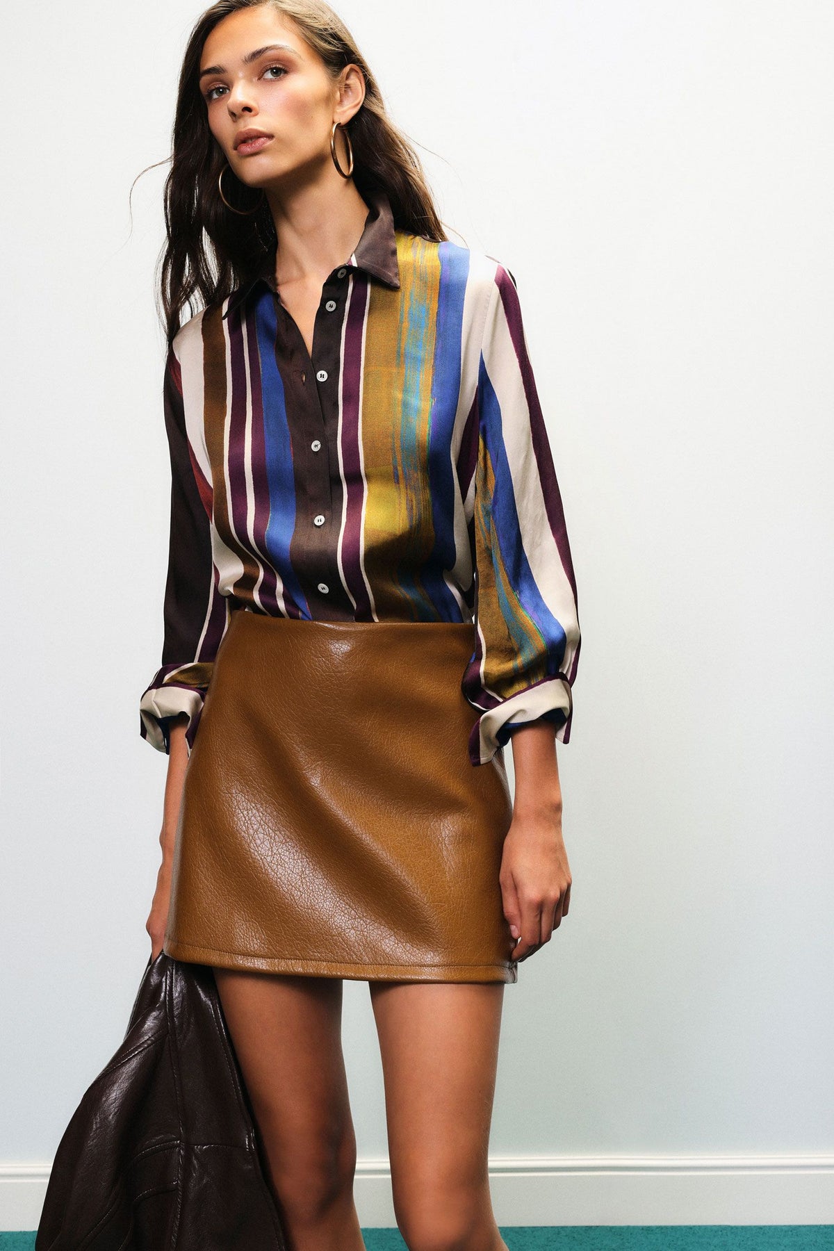 Camicia a righe con colletto classico e maniche lunghe - cdqc2ho - DIXIE