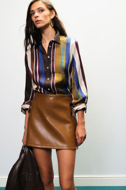 Camicia a righe con colletto classico e maniche lunghe - cdqc2ho - DIXIE