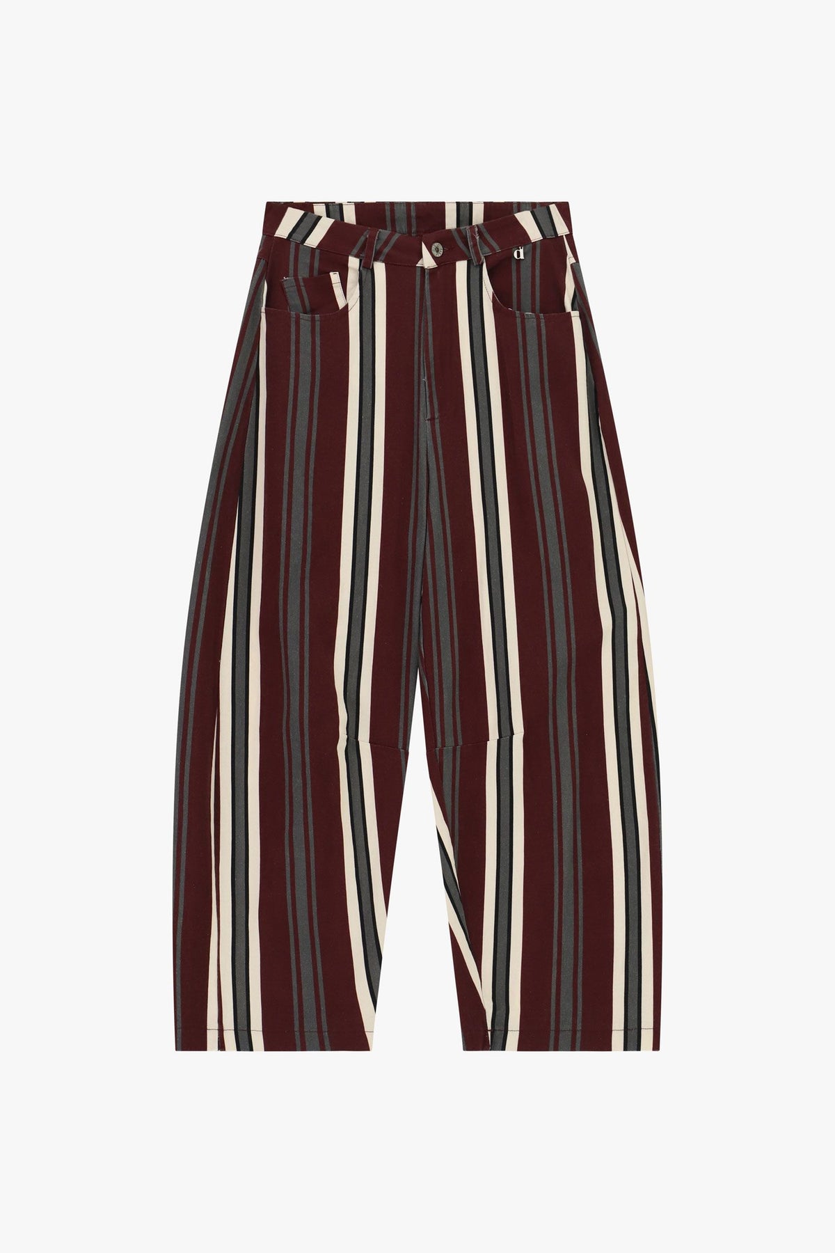 Pantaloni palazzo a righe vita alta tasche - p067b119 - DIXIE