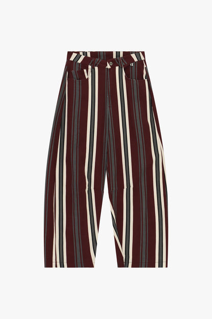 Pantaloni palazzo a righe vita alta tasche - p067b119 - DIXIE