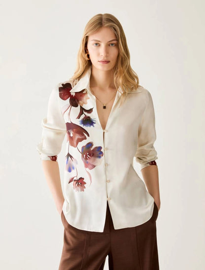 Chemise en satin à fleurs - PENNYBLACK