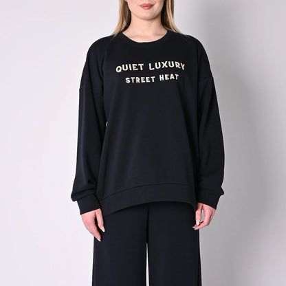 Crewneck sweatshirt with front embroidery - l40y0555 - SOUVENIR