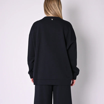 Crewneck sweatshirt with front embroidery - l40y0555 - SOUVENIR