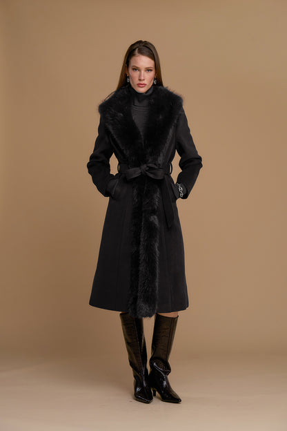 Cappotto con bordura simil pelliccia - 263ns000 - NOSECRETS