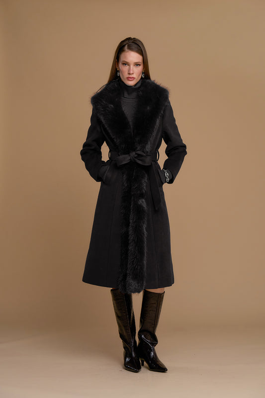Coat with faux fur trim - 263ns000 - NOSECRETS