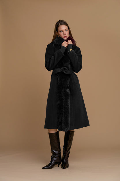 Cappotto con bordura simil pelliccia - 263ns000 - NOSECRETS