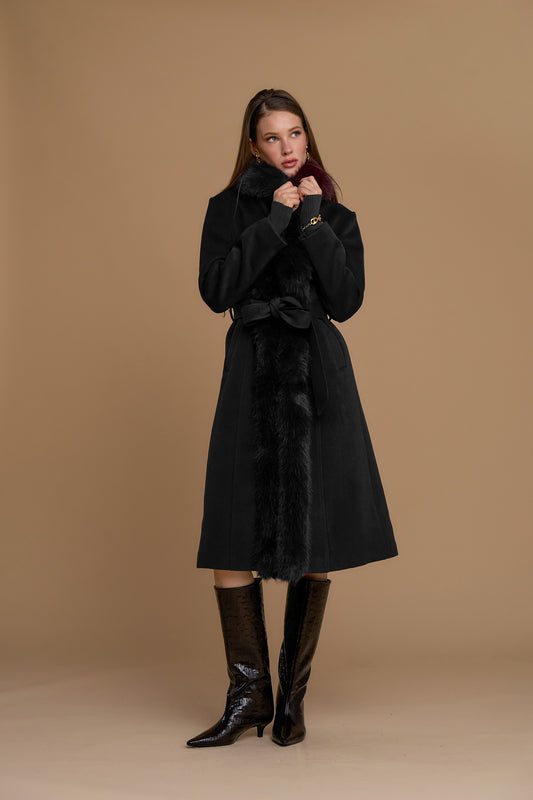 Coat with faux fur trim - 263ns000 - NOSECRETS