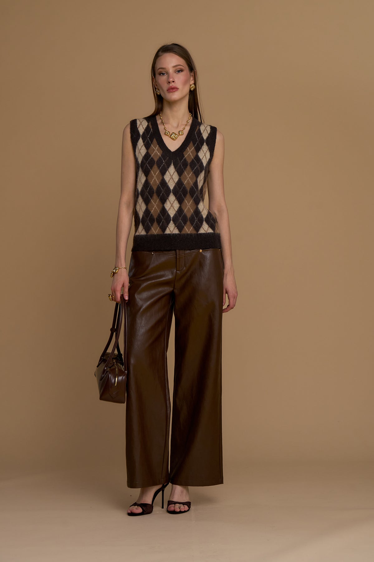Pantalone simil pelle martellata - 263ns111 - NOSECRETS