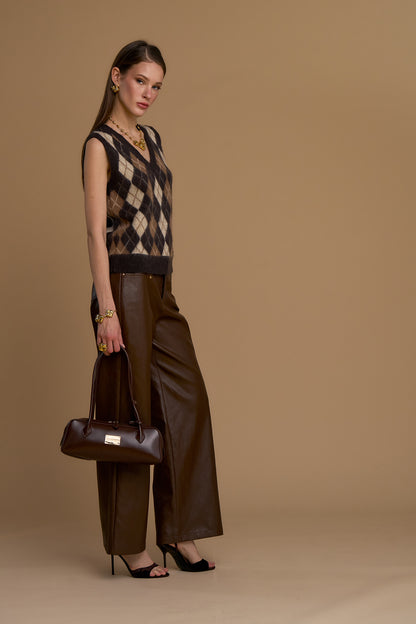 Pantalone simil pelle martellata - 263ns111 - NOSECRETS