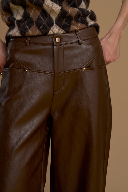 Pantalone simil pelle martellata - 263ns111 - NOSECRETS