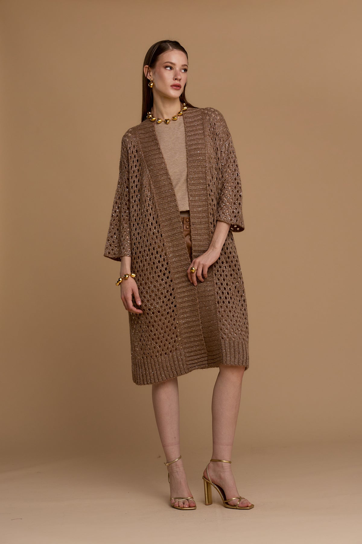 Maxi cardigan maglia traforata - 263ns142 - NOSECRETS