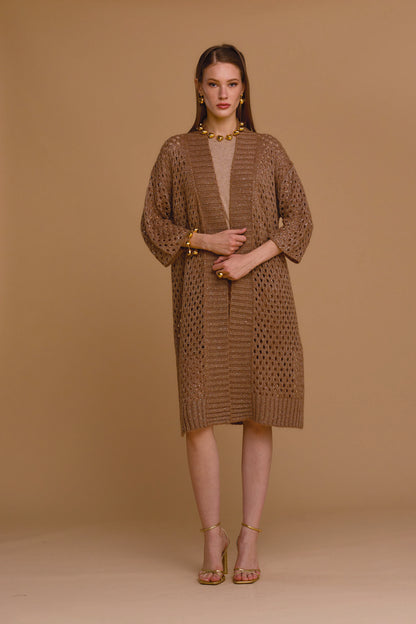 Maxi cardigan maglia traforata - 263ns142 - NOSECRETS