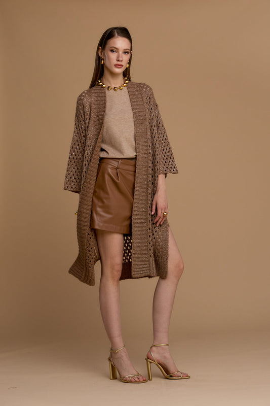 Open-knit maxi cardigan - 263ns142 - NOSECRETS