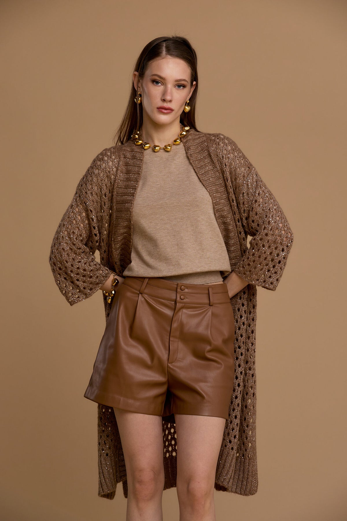 Maxi cardigan maglia traforata - 263ns142 - NOSECRETS