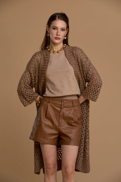 Maxi cardigan maglia traforata - 263ns142 - NOSECRETS