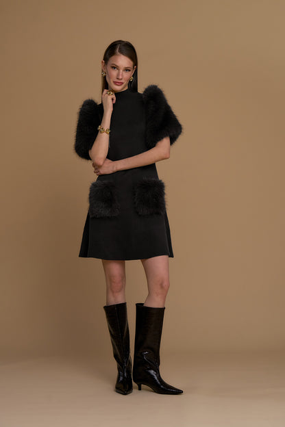 Abito maglia maniche simil pelliccia - 263ns147 - NOSECRETS