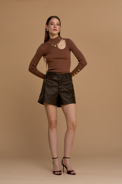 Maglia bottoni e scollo a goccia - 263ns149 - NOSECRETS