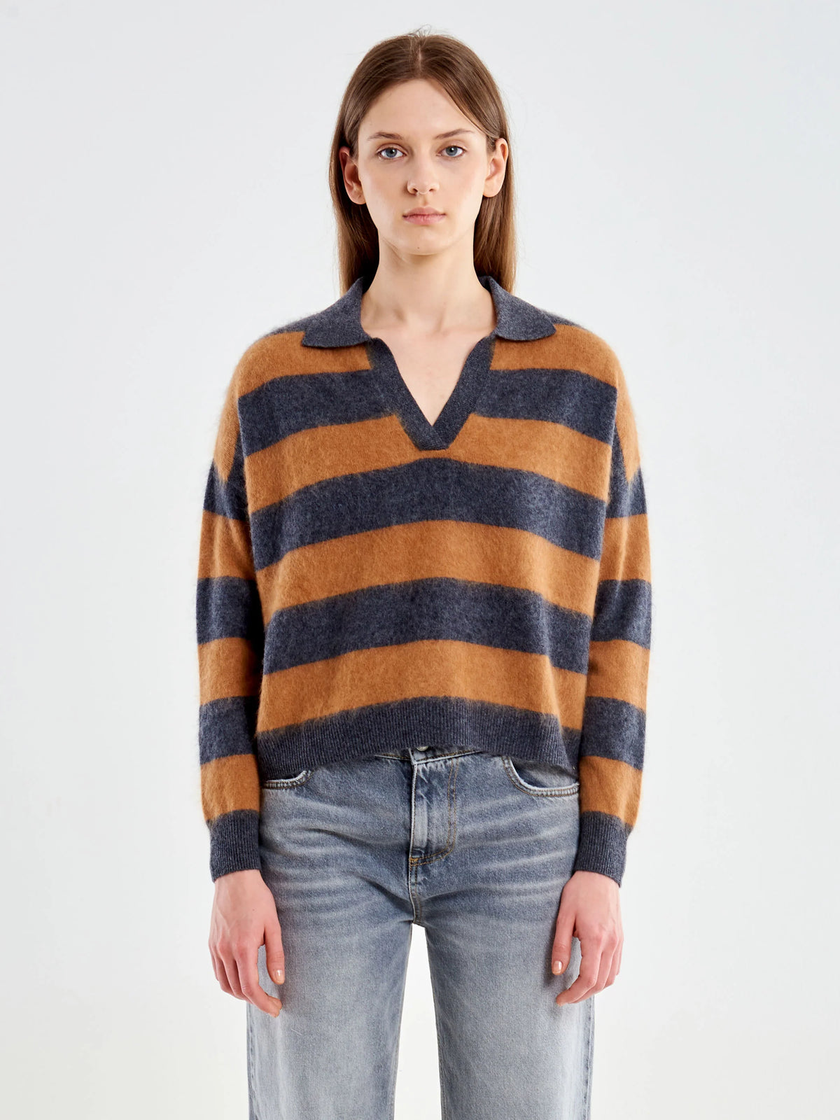 Maglia Polo in lana garzata - 2ac2076 - ViCOLO